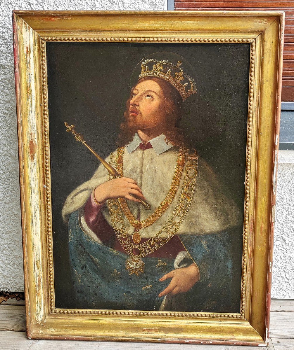 The Wish Of Louis XIII Important Historical Painting From The 18th 
