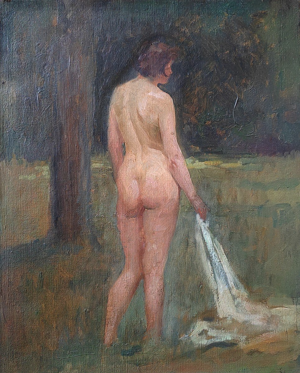 Nude In The Garden Gaston Hoffman 1920 