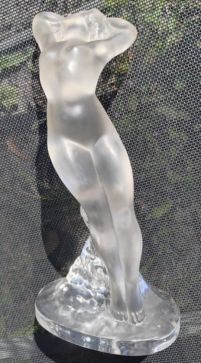 Sculpture En Verre Femme Nue Lalique France 24cm-photo-2