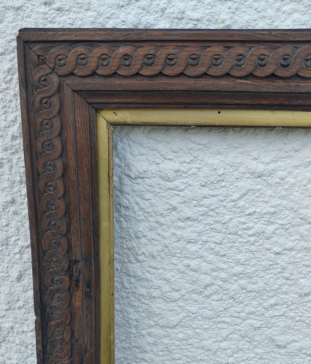 Louis XV Wooden Frame 81x65 Format 25f Dated 1724-photo-3