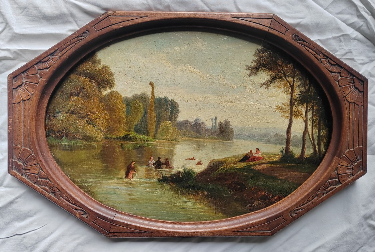 The Bathing Of Young Girls By Jean Baptiste Hubert (1801-1865) -photo-2