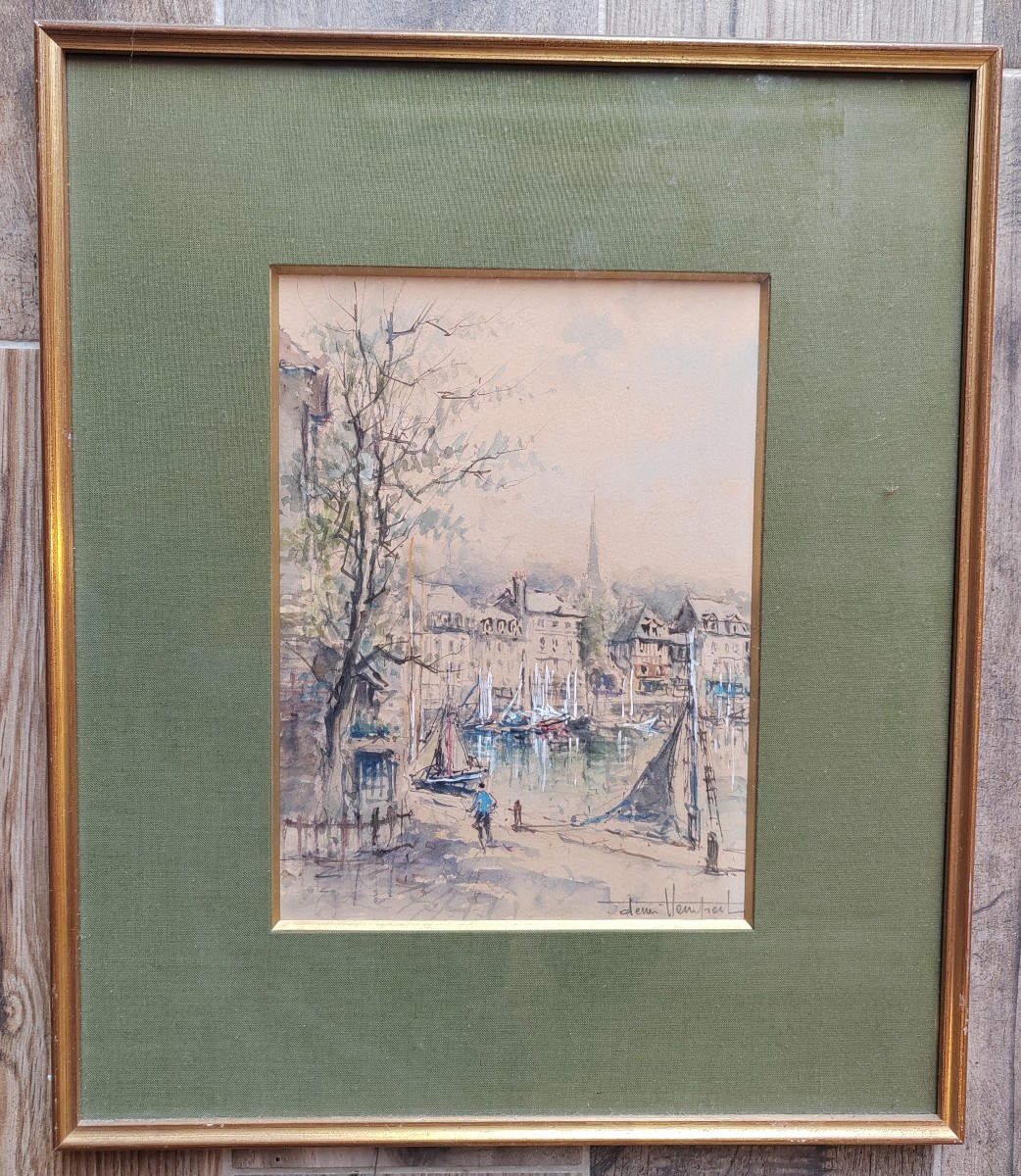 Honfleur Denis Verspecht Aquarelle gouache-photo-2