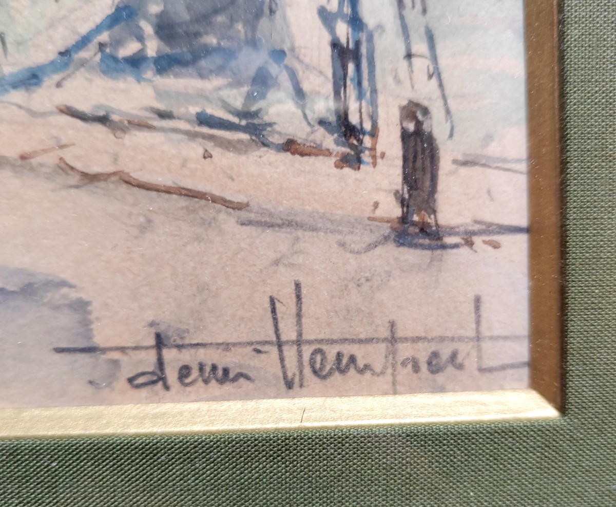 Honfleur Denis Verspecht Aquarelle gouache-photo-3