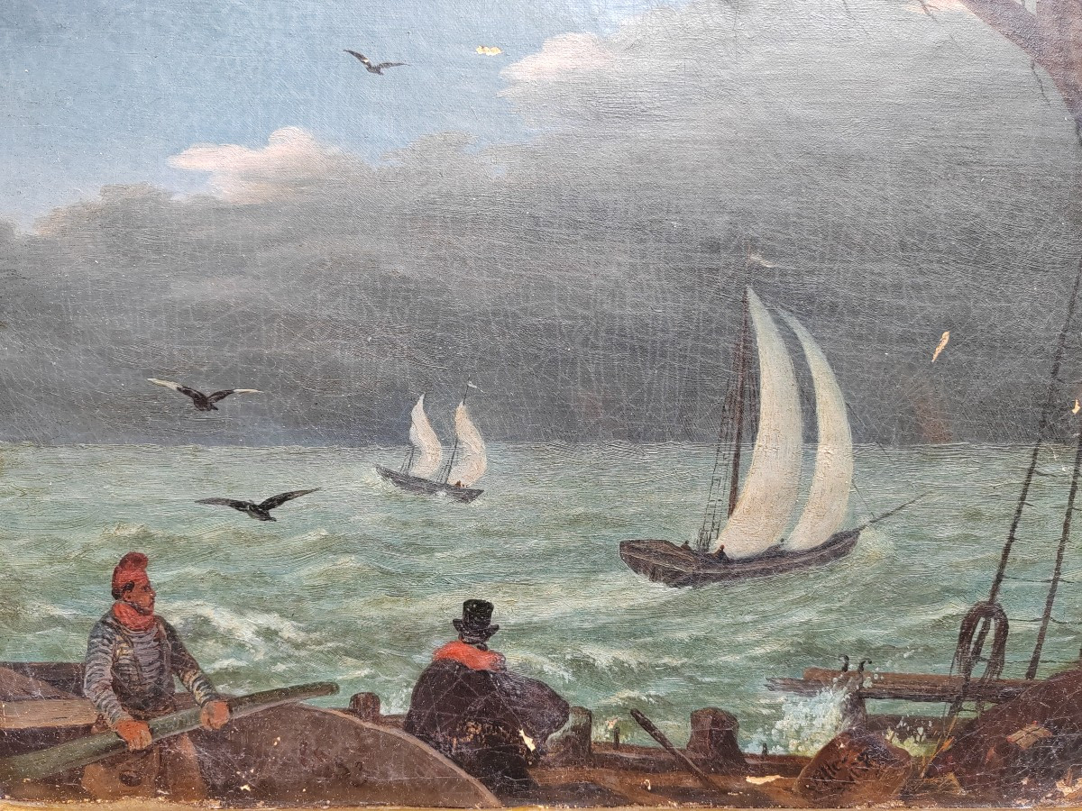 Ex voto 19 ème marine cadre en bambou-photo-2