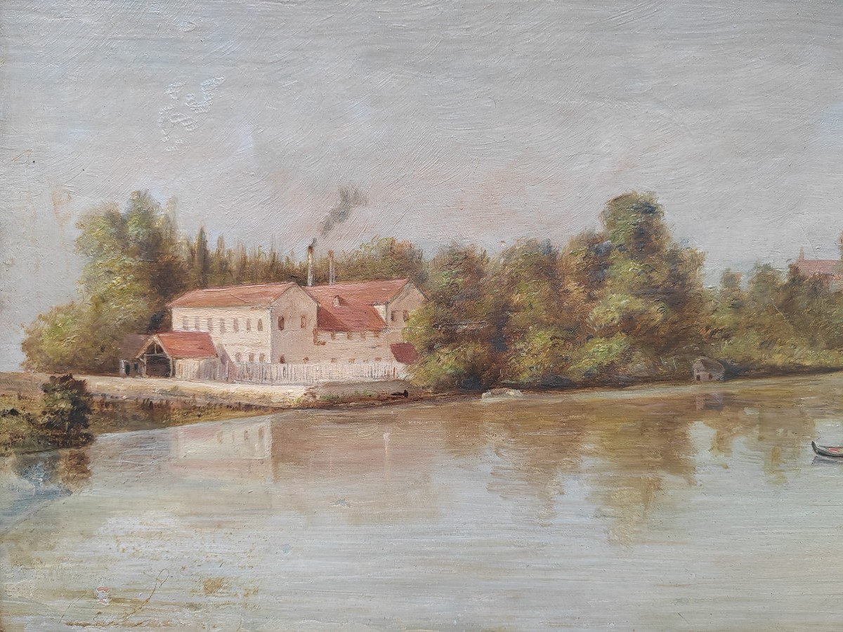 Albert Gosselin (1862-1940) Vue de Toulouse île du Ramier -photo-3