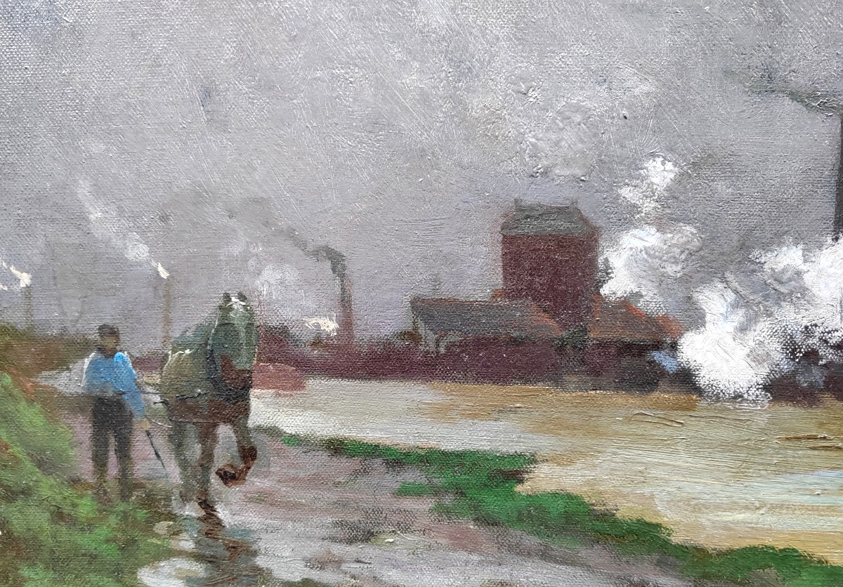 Emile Cagnard, Paris, Industrial View, The Seine -photo-2
