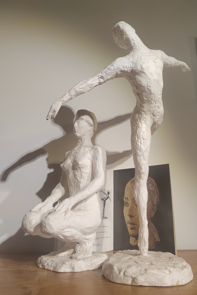 Hubert Yencesse (1900-1987) sculptures en plâtre danseuse Nicole Amigues -photo-2