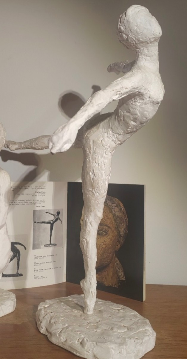 Hubert Yencesse Plaster Sculptures Of The Dancer Nicole Amigues 