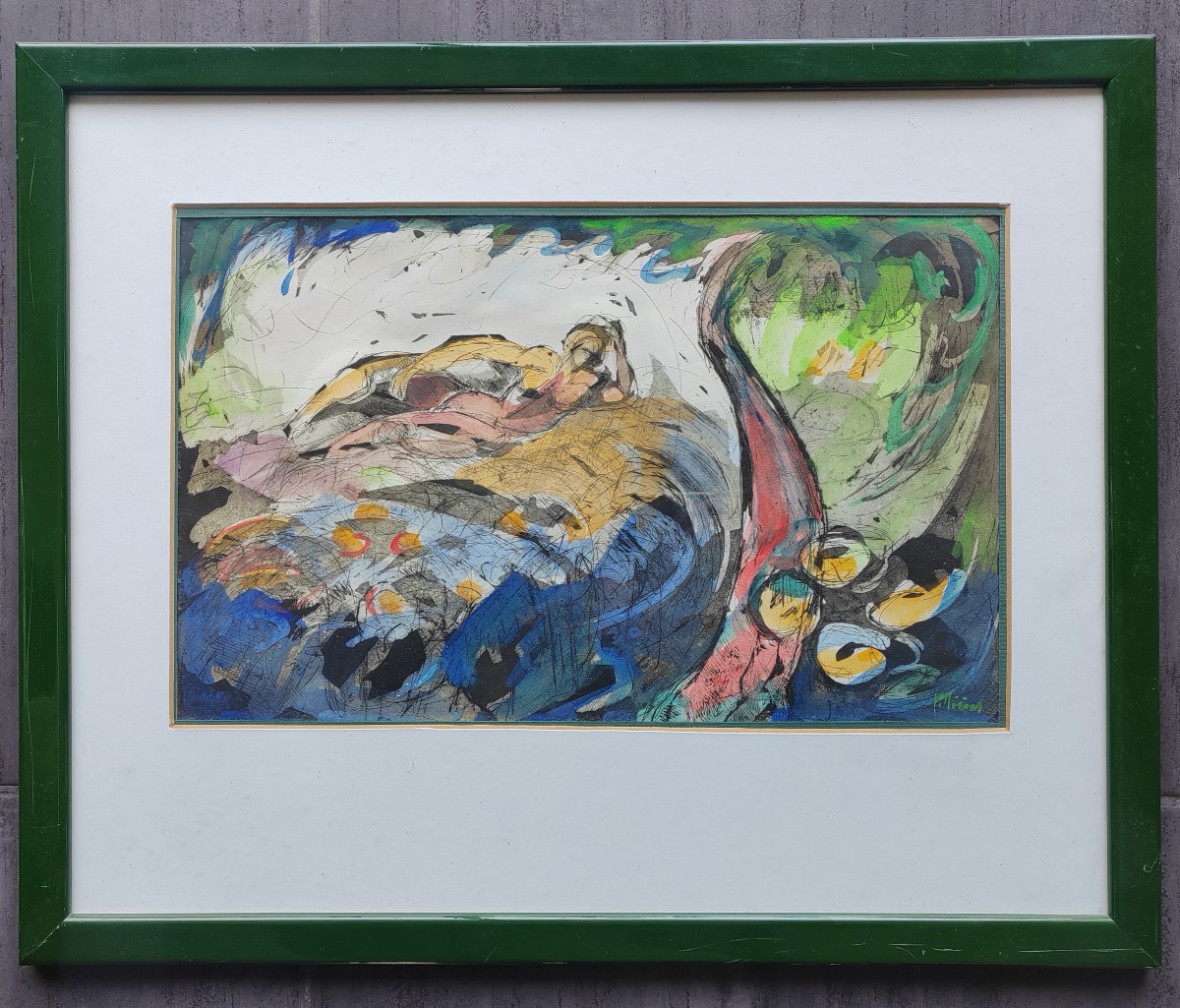 Odalisque moderne signé à identifier -photo-2