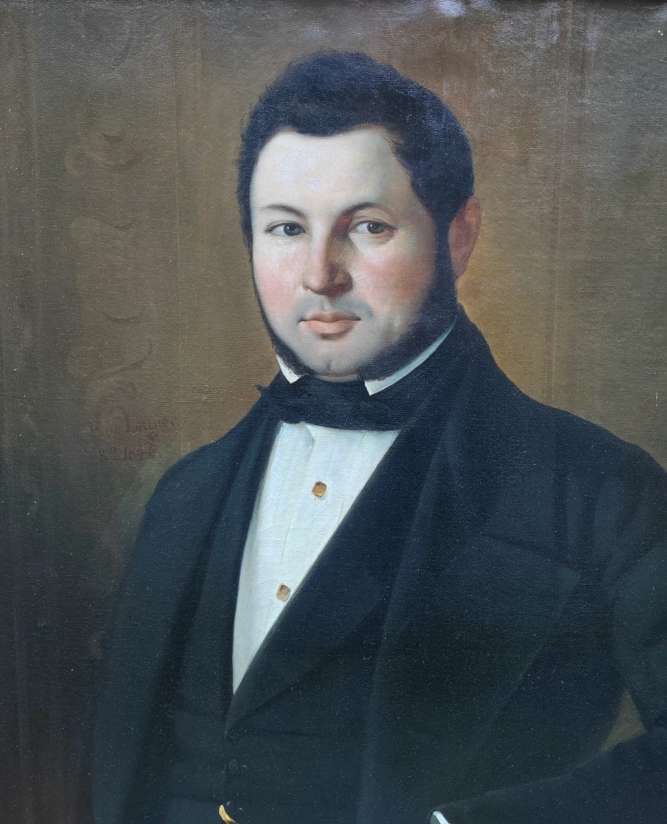 Eugène Lagier (1817-1892) Marseille portrait Dandy notable-photo-2