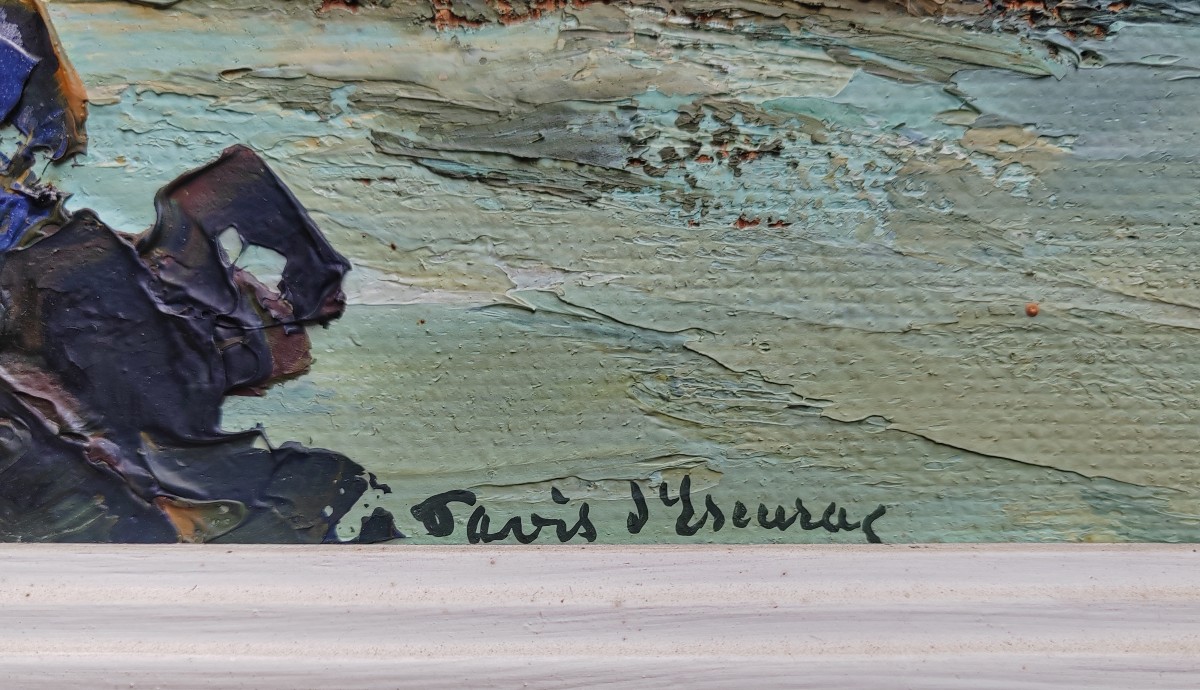 Pavis D'Escurac la montagne Sainte Victoire étiquette d'exposition -photo-3