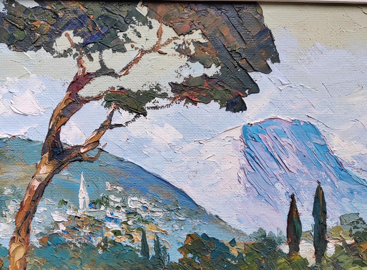 Pavis D'Escurac la montagne Sainte Victoire étiquette d'exposition -photo-4