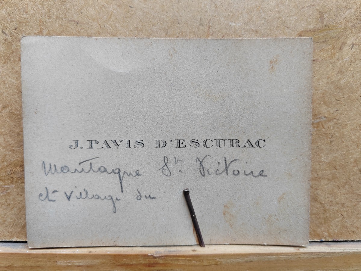 Pavis D'Escurac la montagne Sainte Victoire étiquette d'exposition -photo-2