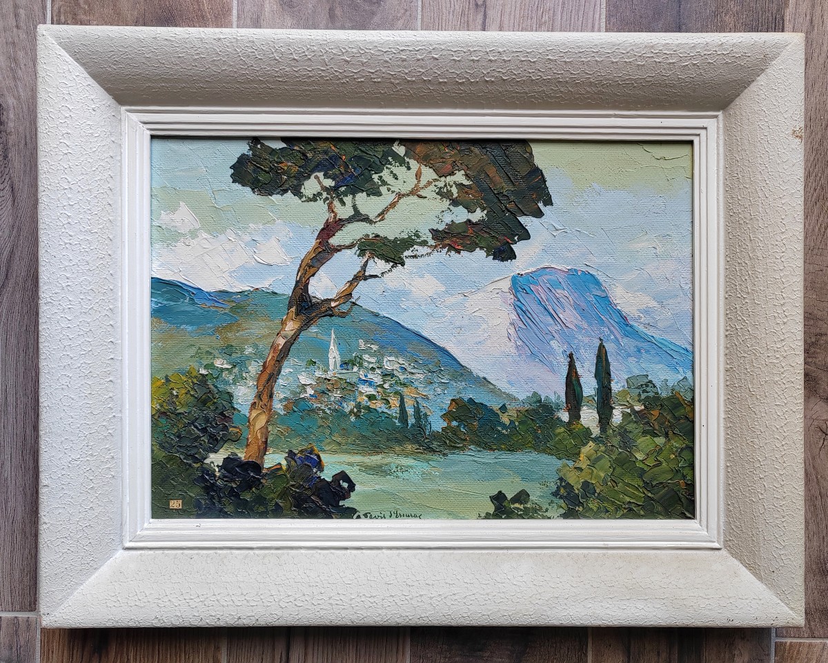 Pavis D'Escurac la montagne Sainte Victoire étiquette d'exposition 