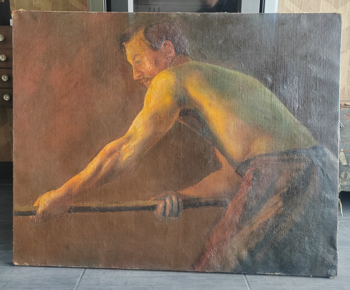 Grand nu d'homme 1900 -1920 le boulanger -photo-3