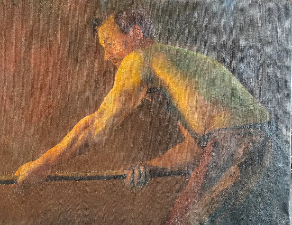 Grand nu d'homme 1900 -1920 le boulanger 