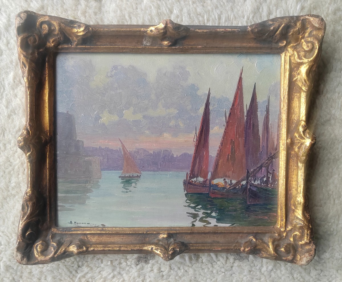 Adrien Hamon Collioure tartanes effet de contre jour 