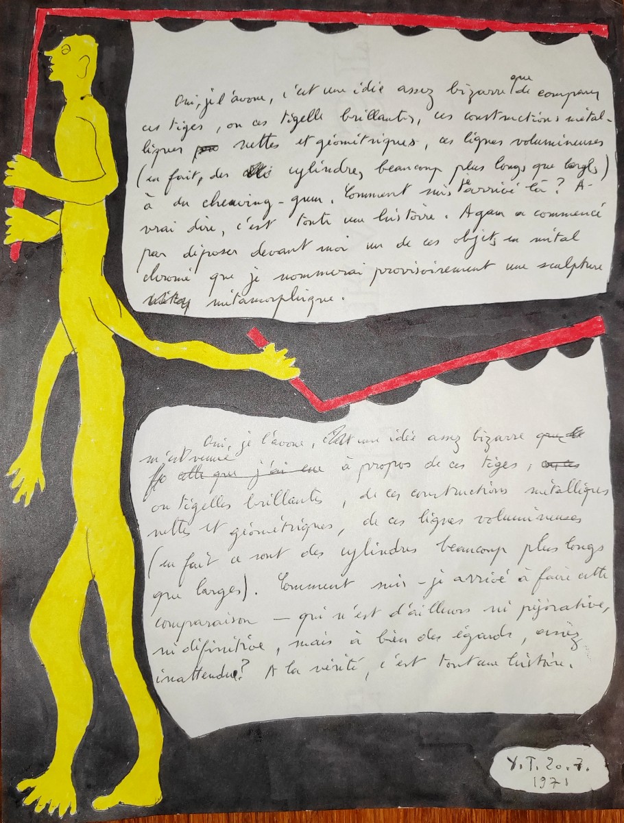 Paire de dessins Yvon Taillandier figuration libre-photo-3