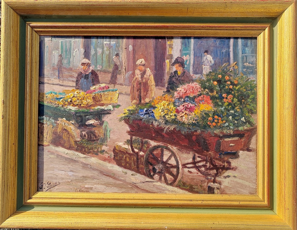Jules Saint-saëns (1875-1969) Me Market Aux Fleurs -photo-2