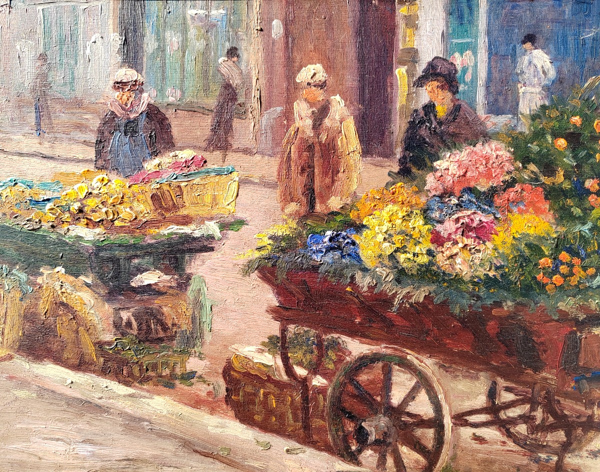 Jules Saint-saëns (1875-1969) Me Market Aux Fleurs -photo-4