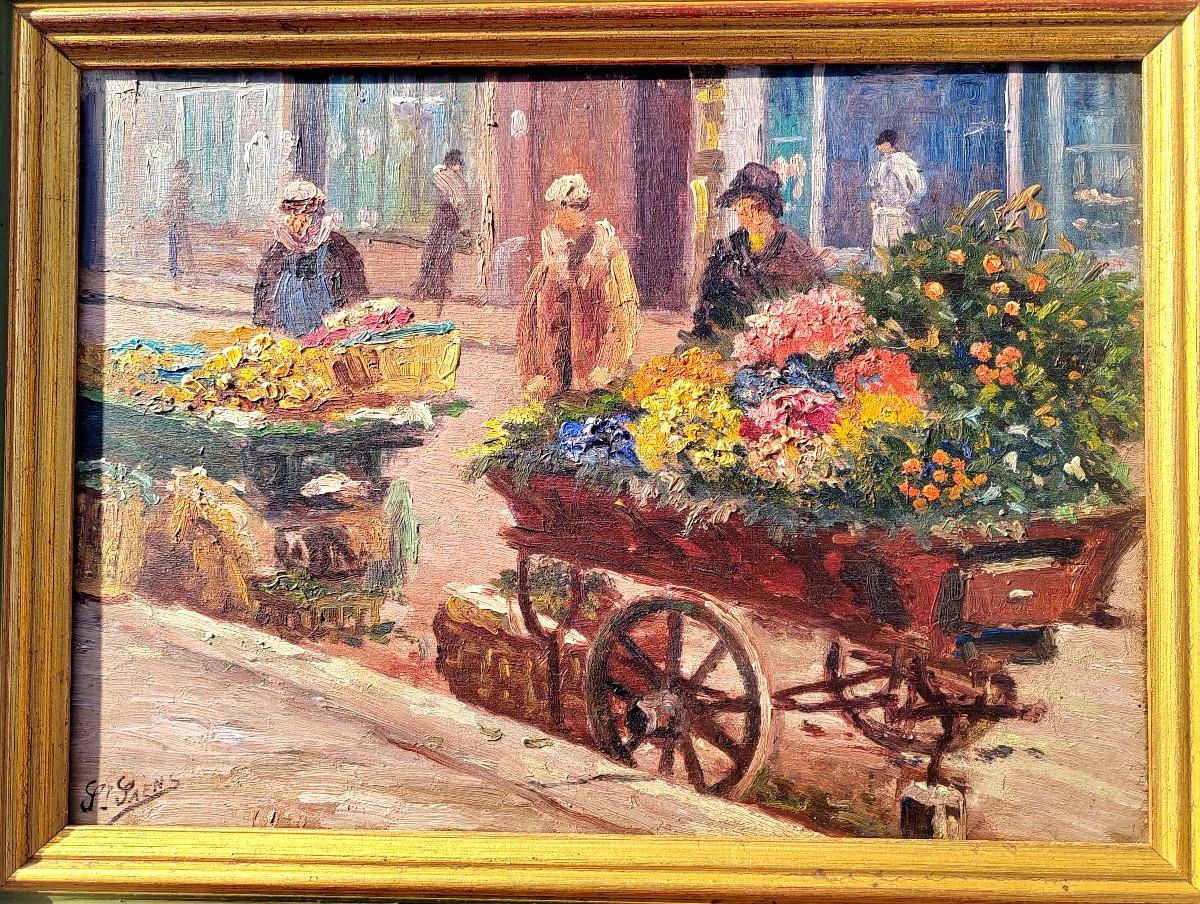 Jules Saint-saëns (1875-1969) Me Market Aux Fleurs 