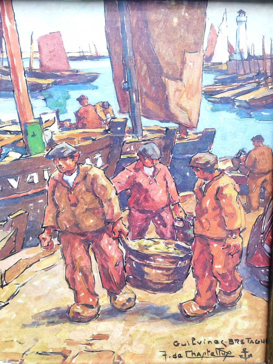 Jacques de Chastellux (1894-1957) Retour de pêche au Guilvinec -photo-2