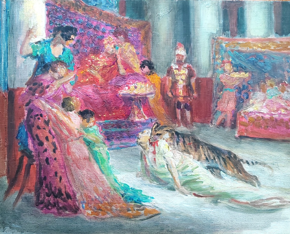 Georges Antoine Rochegrosse (1859-1938) études pour les jeux du cirque