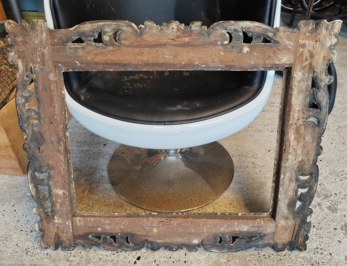 Grand cadre ancien Espagne 17 ème miroir -photo-2