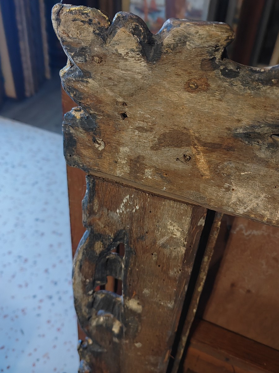 Grand cadre ancien Espagne 17 ème miroir -photo-4