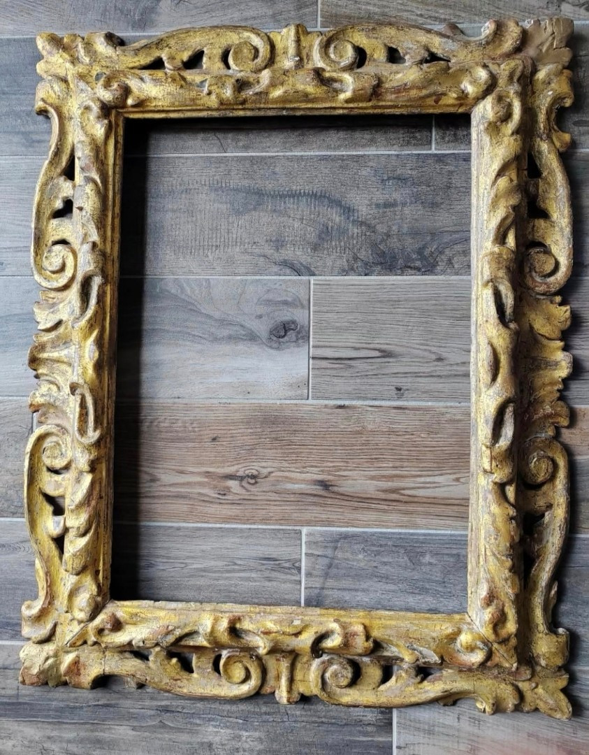 Grand cadre ancien Espagne 17 ème miroir 