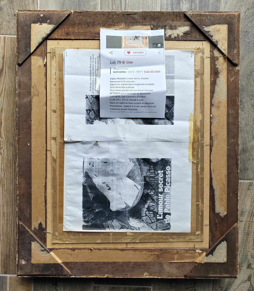 Pablo Picasso (1883-1971) Etching Geneviève At The Waterfall-photo-4