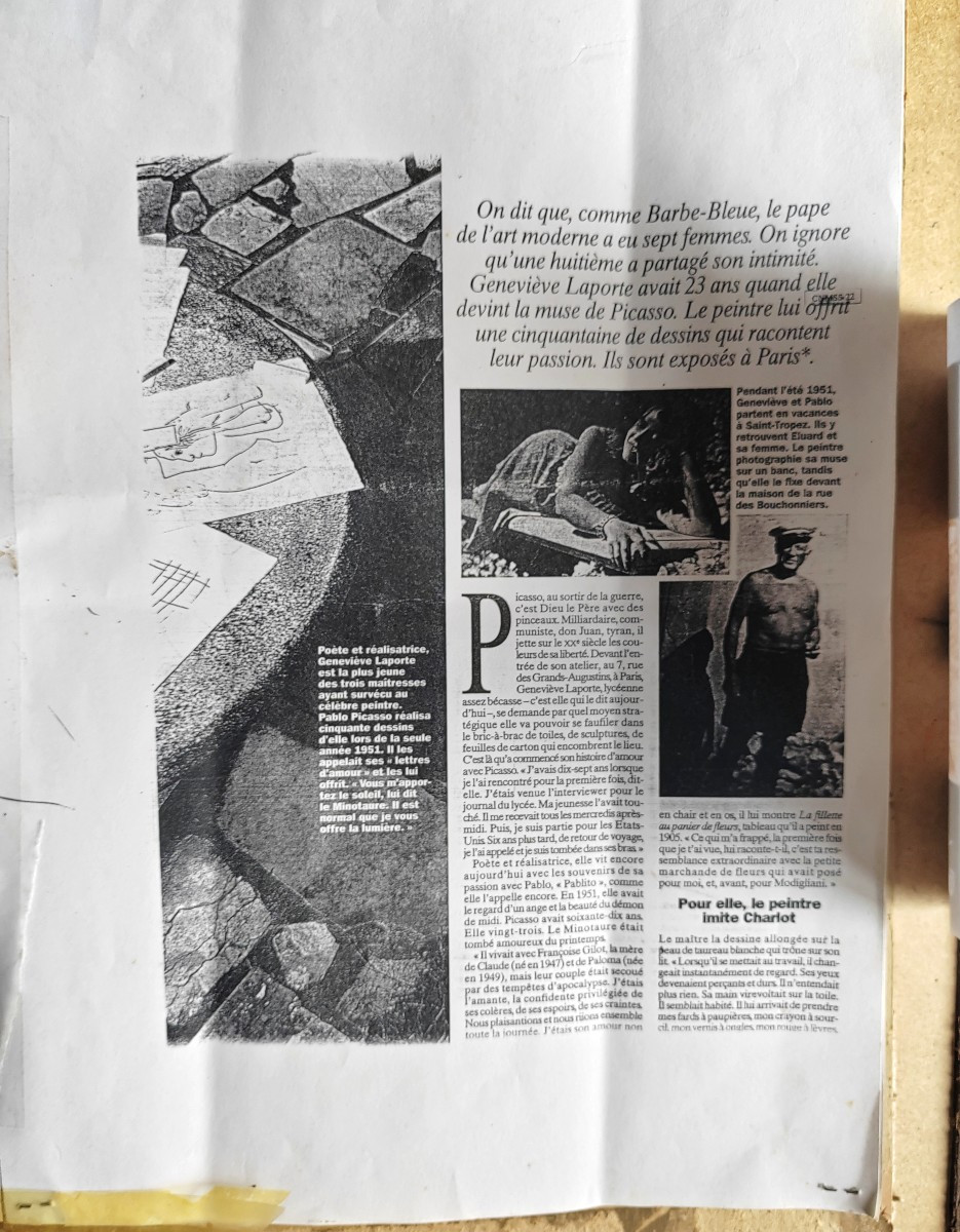 Pablo Picasso (1883-1971) Etching Geneviève At The Waterfall-photo-2