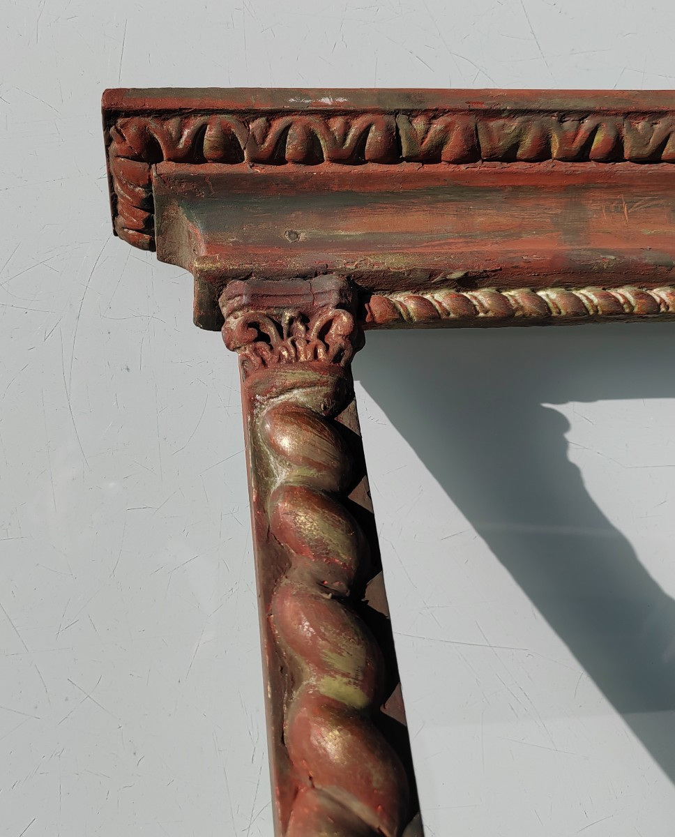 Symbolist Wooden Frame, 19th Century, 29x26 Cm Rebate-photo-2