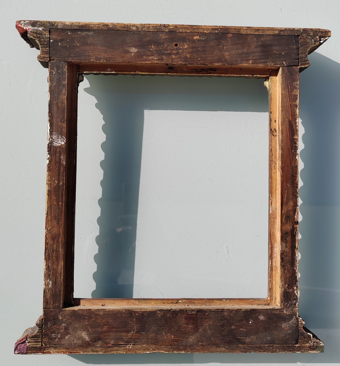 Symbolist Wooden Frame, 19th Century, 29x26 Cm Rebate-photo-4