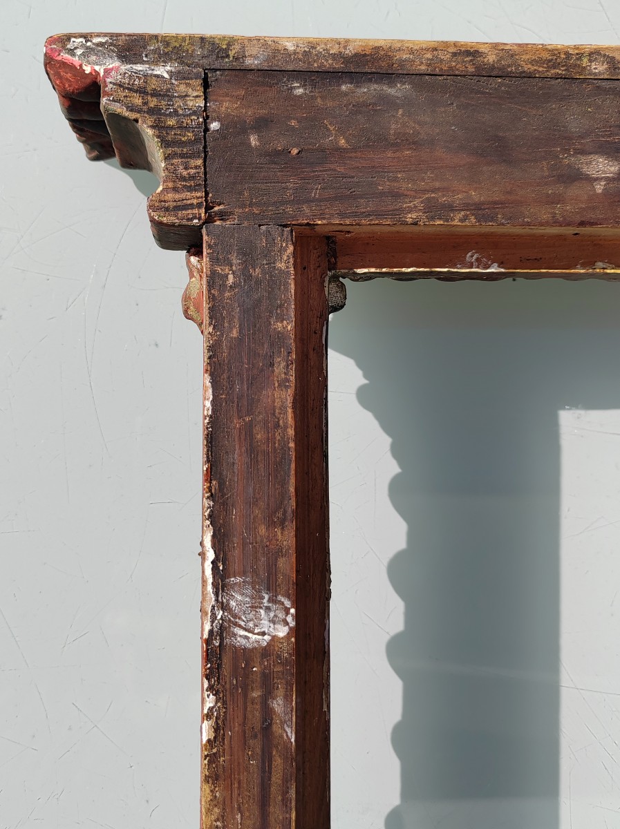 Symbolist Wooden Frame, 19th Century, 29x26 Cm Rebate-photo-1