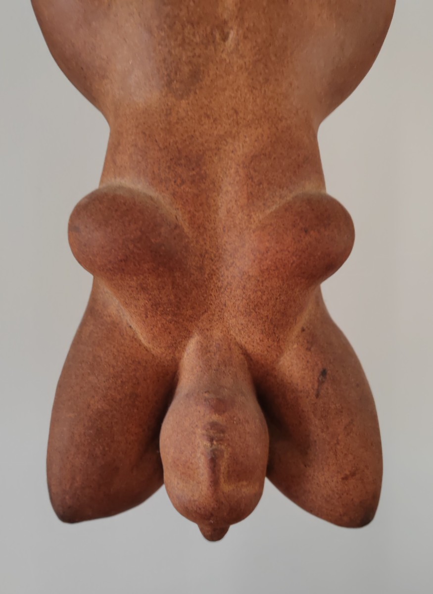 Terracotta Trapeze Artist Large Mobile Sculpture -photo-2