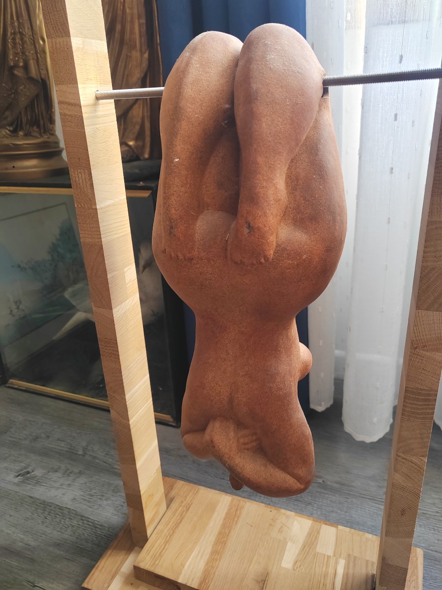 Terracotta Trapeze Artist Large Mobile Sculpture -photo-1