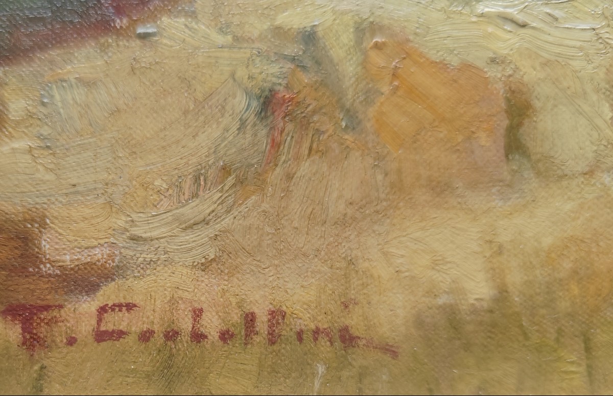 François Corbellini (1863-1943) View Of Corsica-photo-3