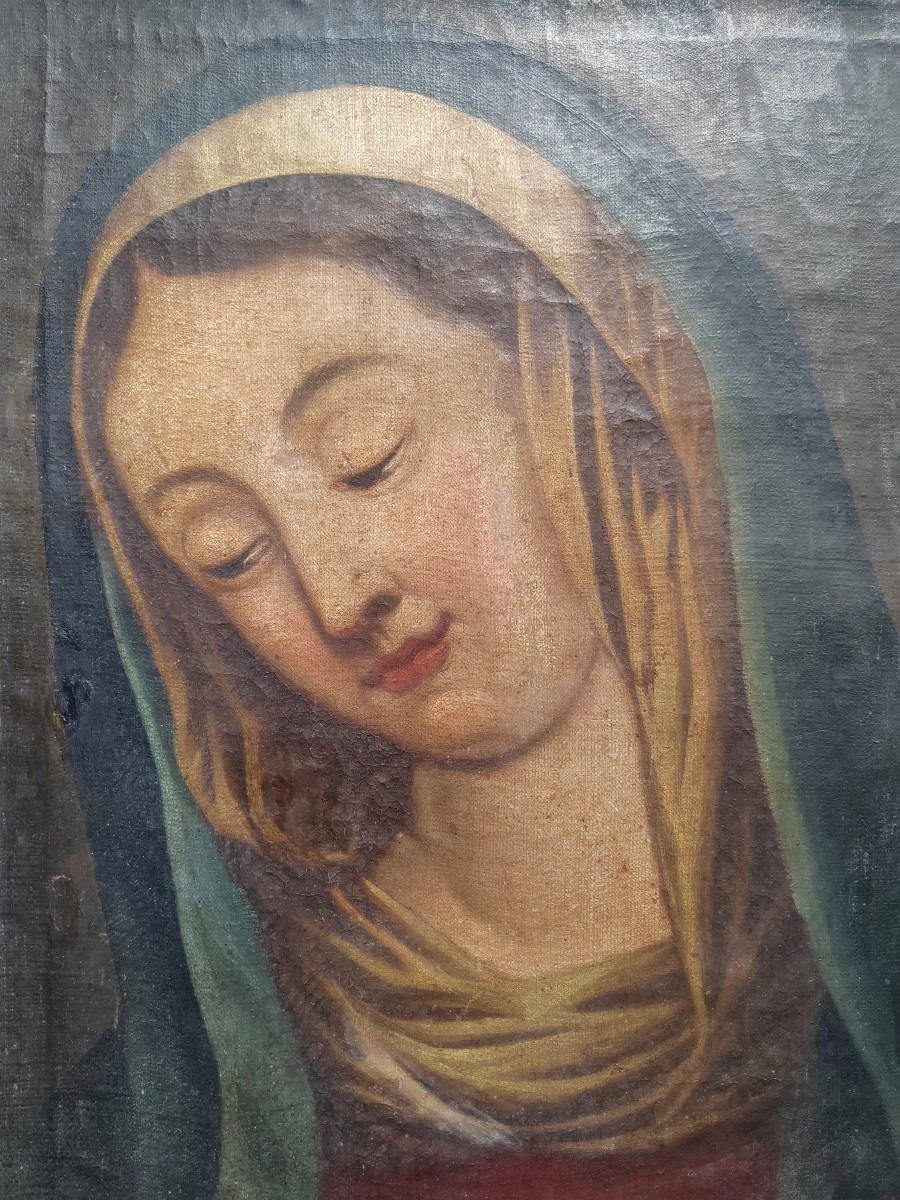 Virgin Mary Louis XIV Period Lily Frame-photo-4
