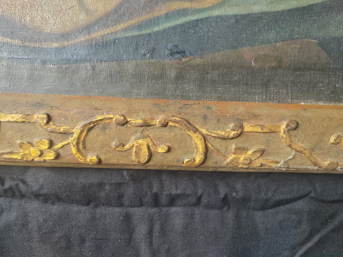 Virgin Mary Louis XIV Period Lily Frame-photo-5