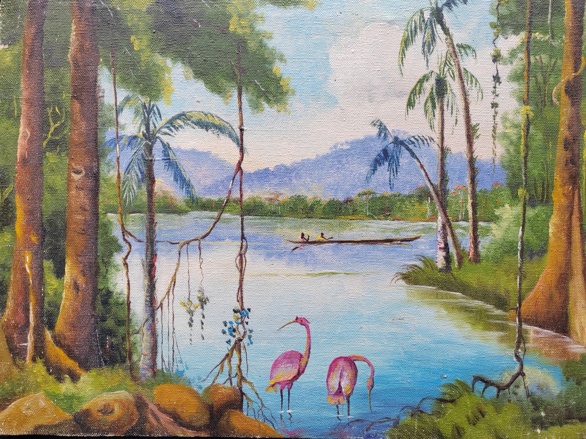 Bagnard Louis Grilly les Ibis rouges sur le Maroni Guyane 