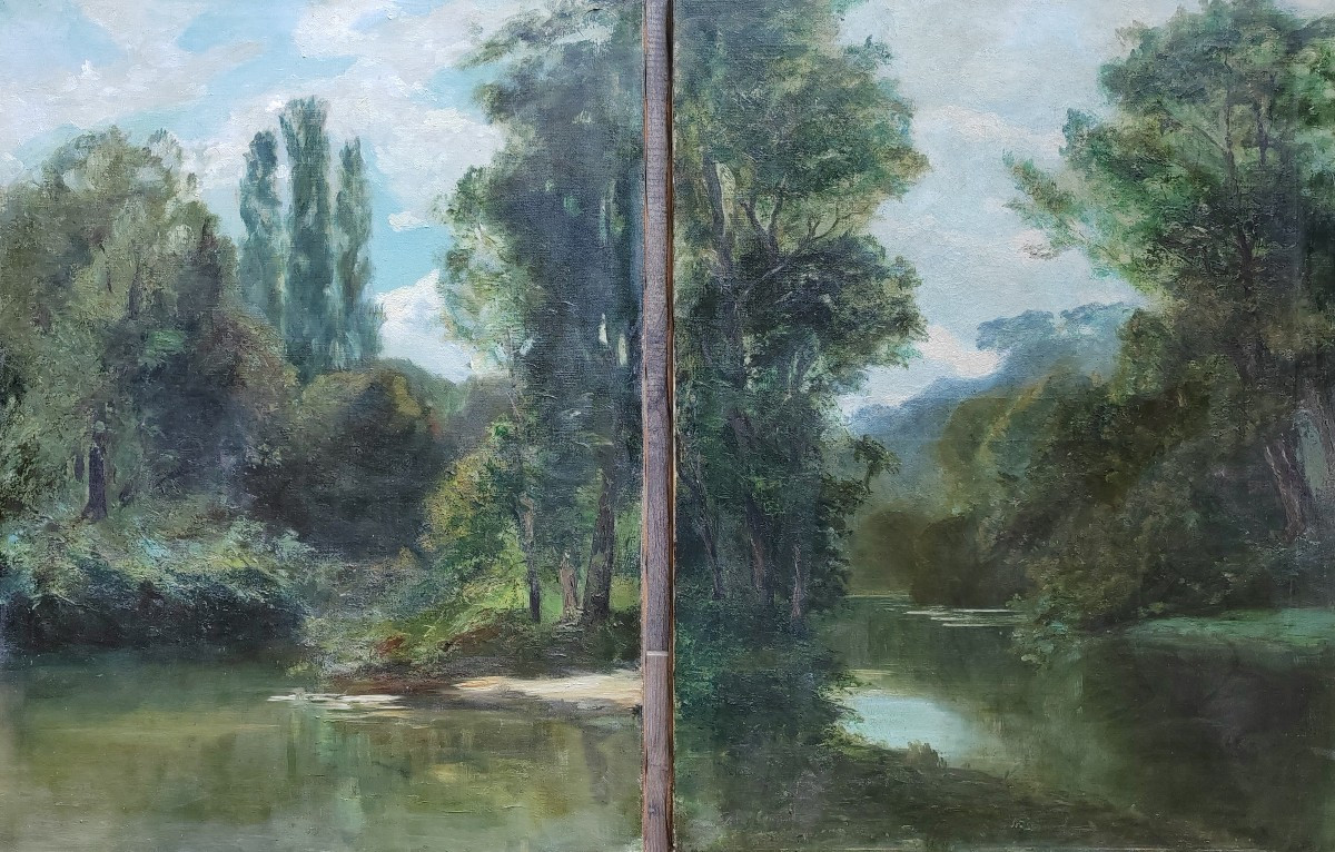 Contis Les Landes Louis Auguste Auguin ou atelier (1824-1903) 