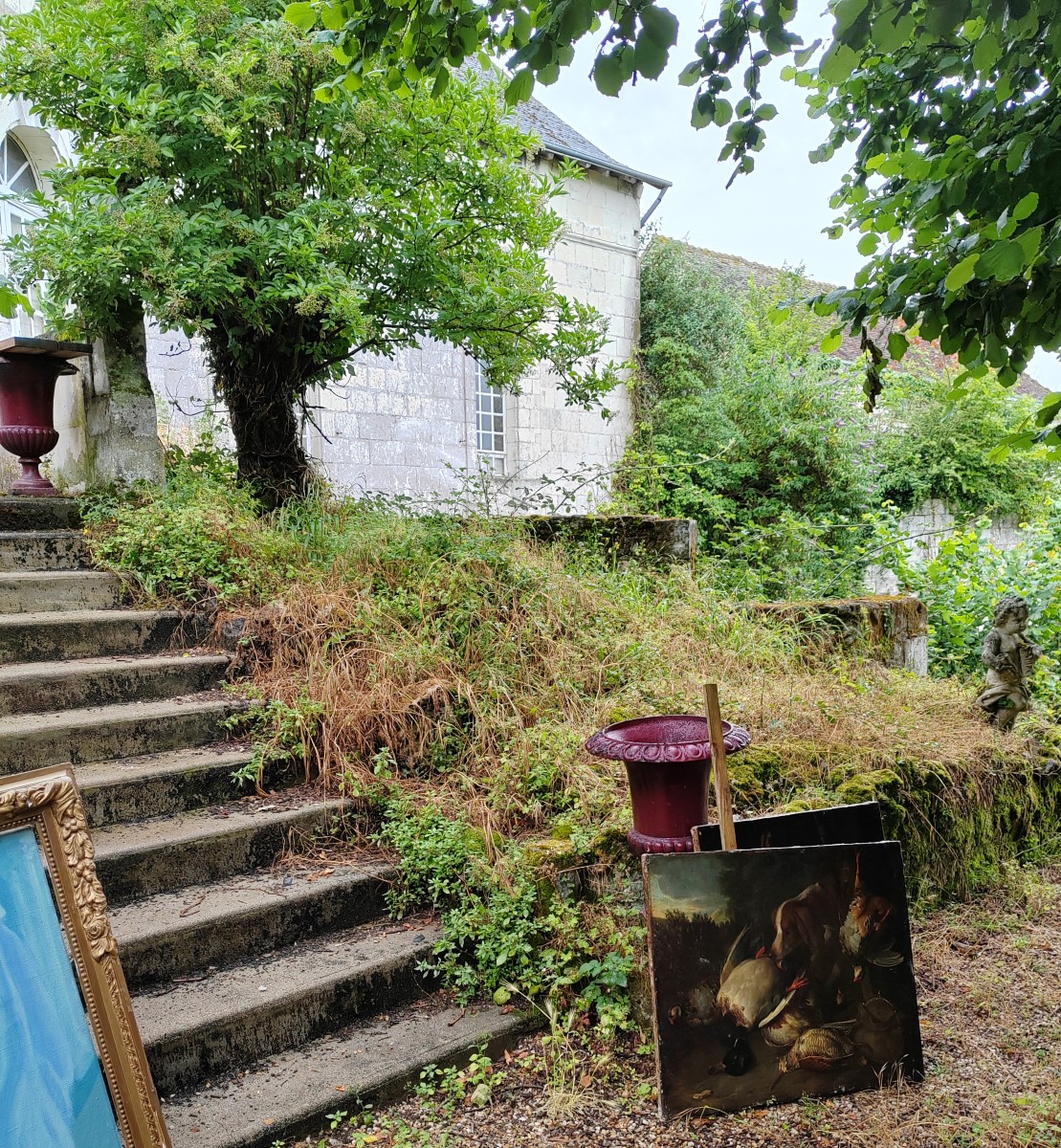 4 Vases medicis en fonte Hauteur 60 cm -photo-2