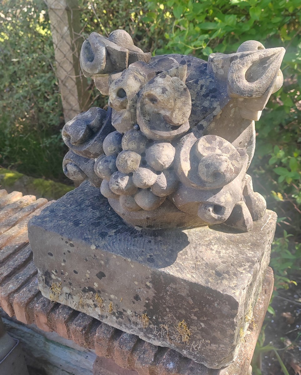 Paire serre Livres gothique en marbre -photo-3