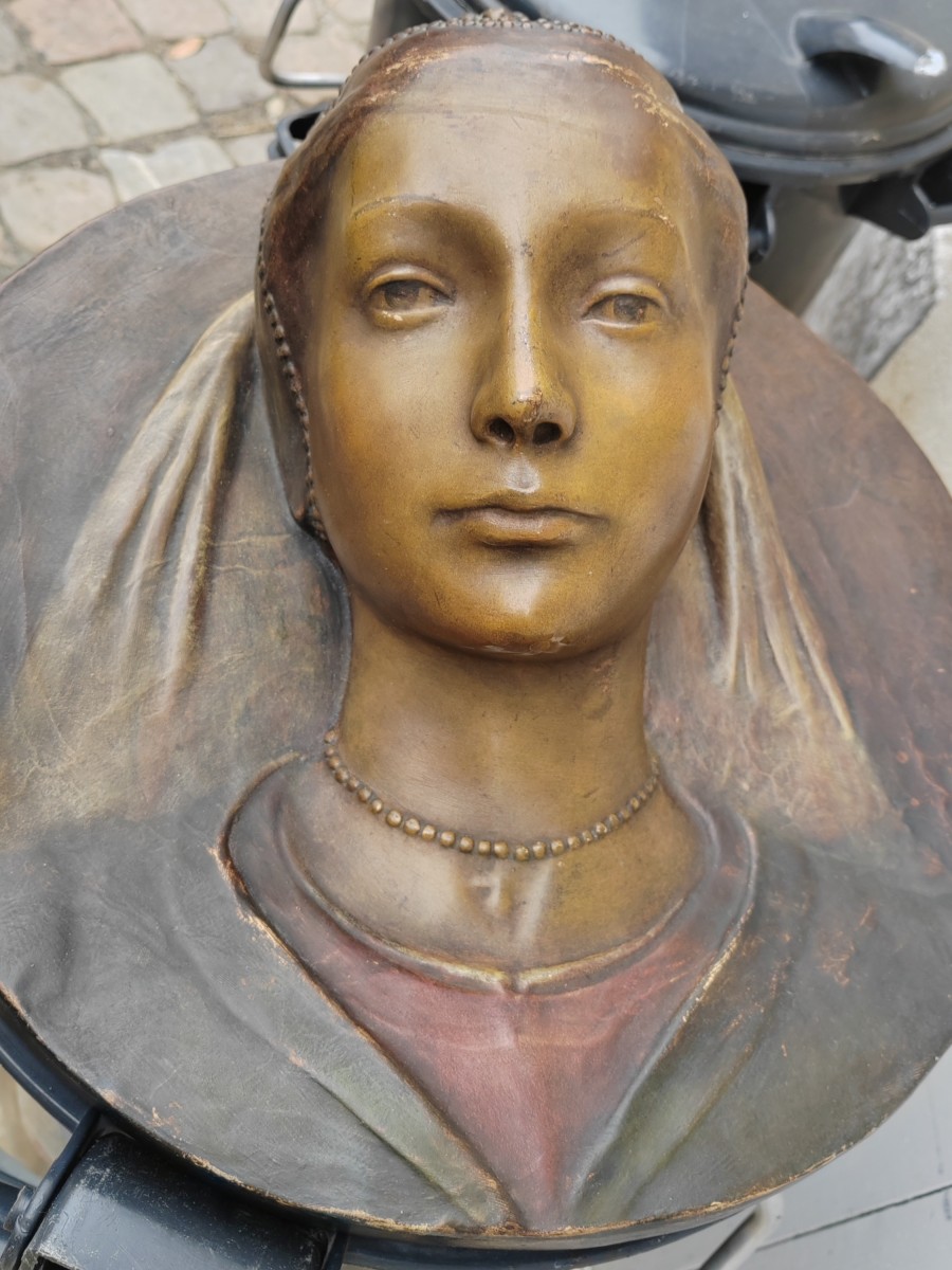 Frédérich Goldscheider Renaissance Portrait In Terracotta Medallion-photo-1