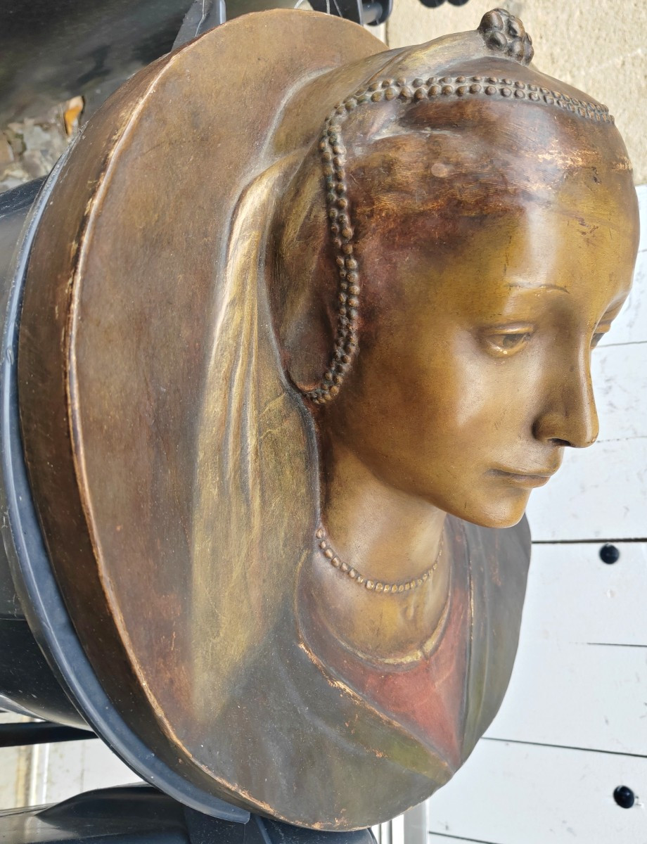 Frédérich Goldscheider Renaissance Portrait In Terracotta Medallion
