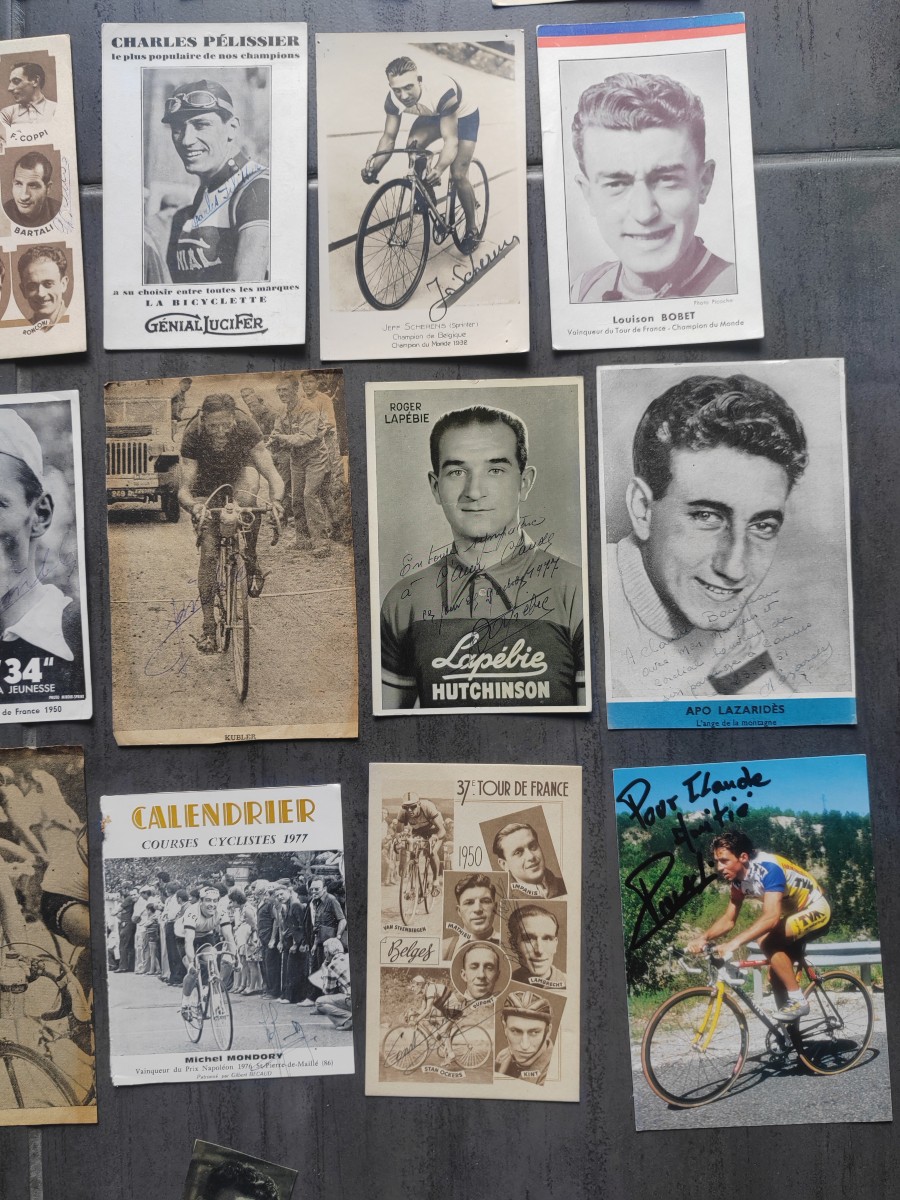 Lot autographes cartes postales tour de France cyclisme les géants de la route -photo-3
