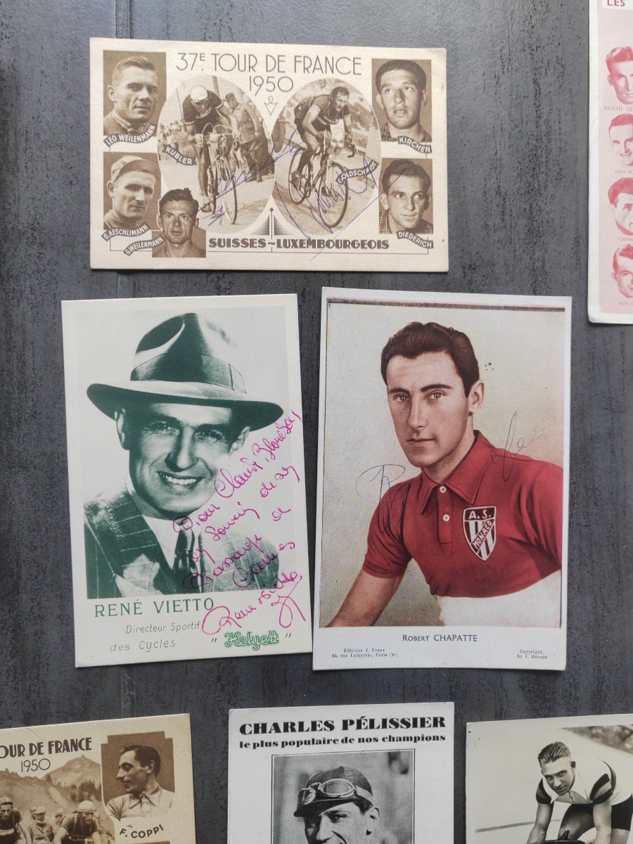 Lot autographes cartes postales tour de France cyclisme les géants de la route -photo-4
