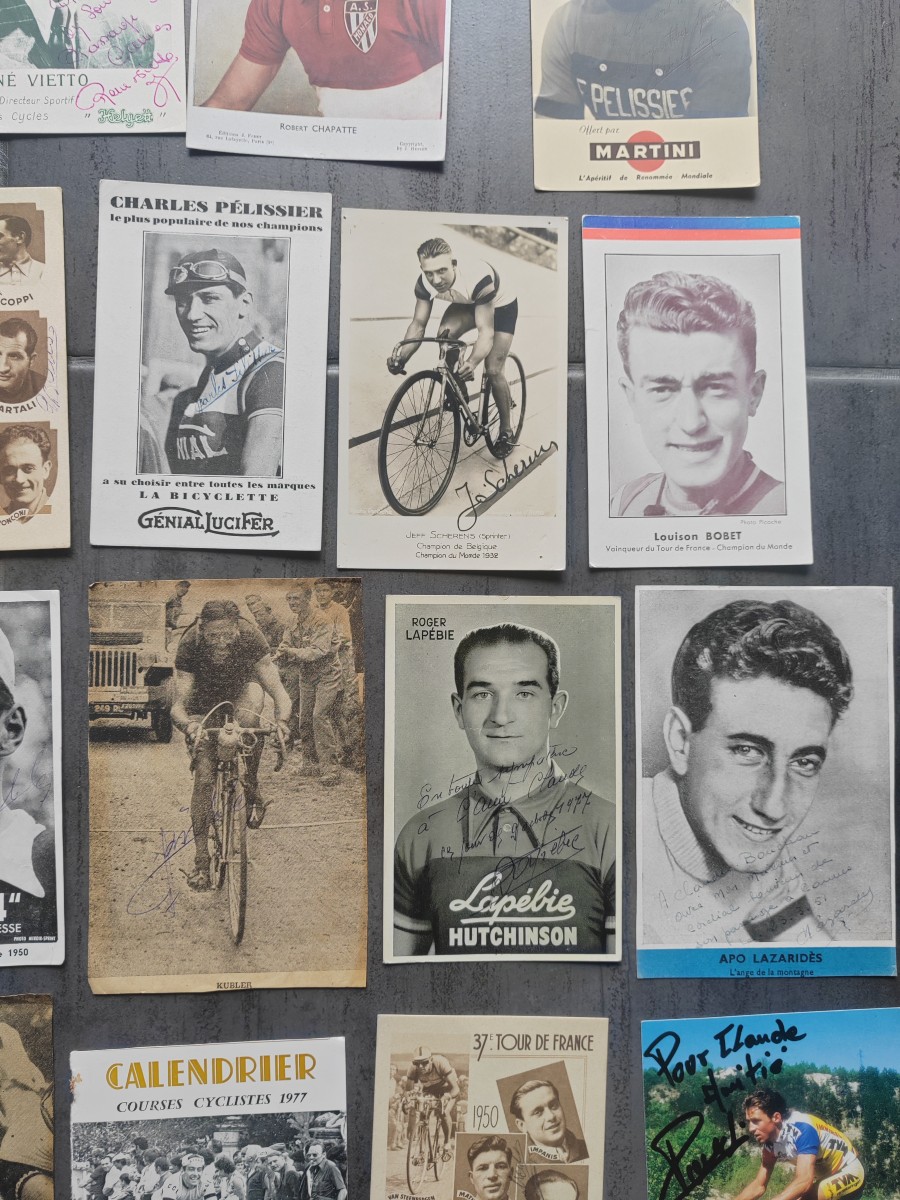 Lot autographes cartes postales tour de France cyclisme les géants de la route -photo-6
