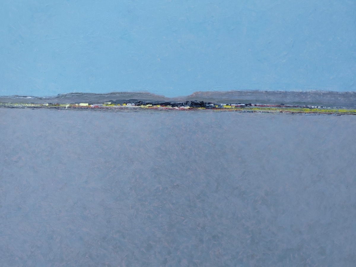 André Bourrié 60x73 la rive aux arbres noirs